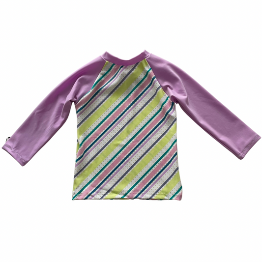 Lavendar Stripes Swim Shirt